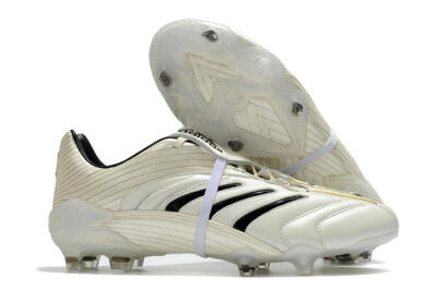 Men's Adidas Predator Absolute 20 FG Firm Ground Low-Tops Football Boots - White/Black
