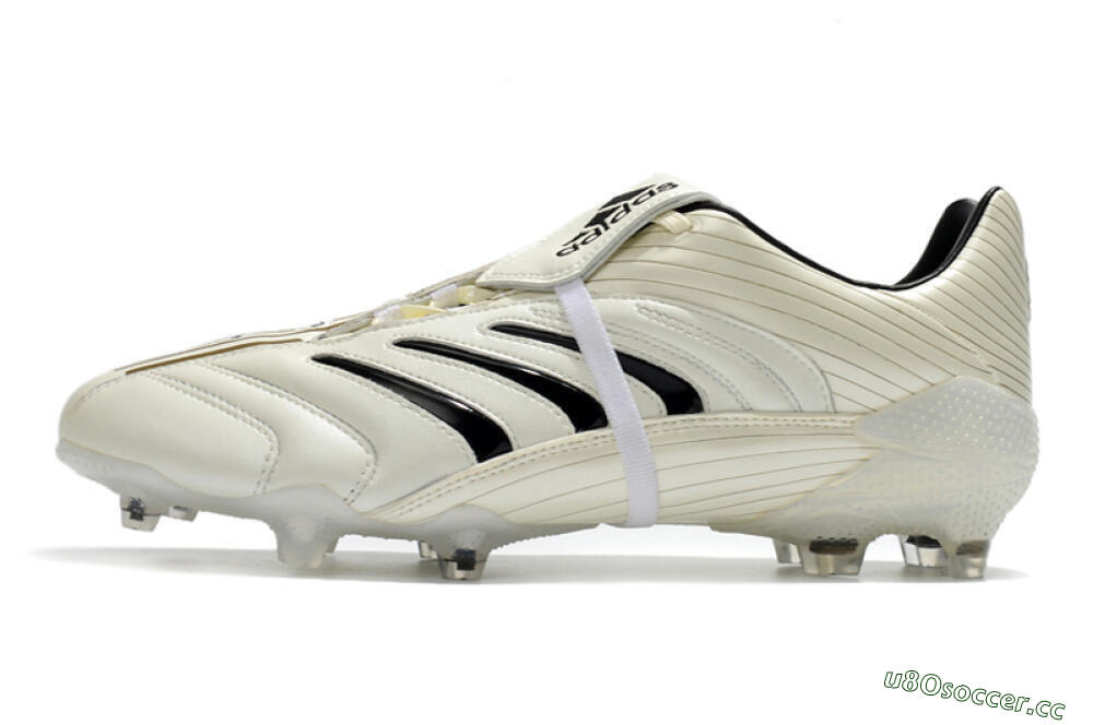 Men's Adidas Predator Absolute 20 FG Firm Ground Low-Tops Football Boots - White/Black 0