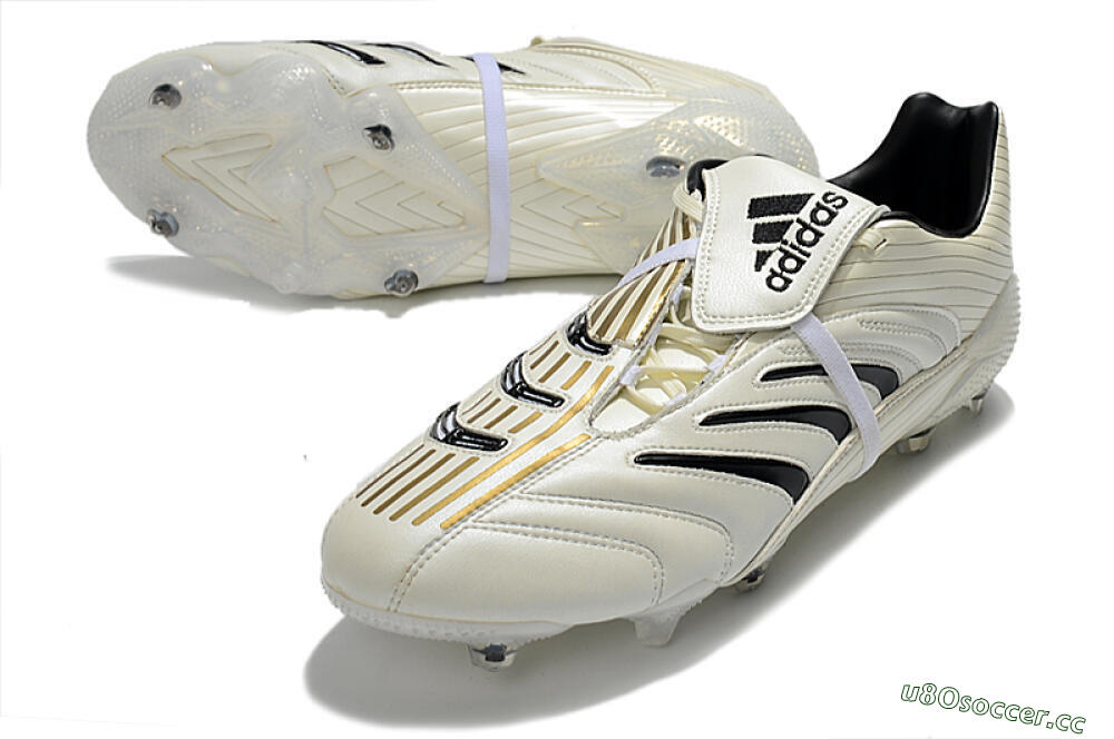 Men's Adidas Predator Absolute 20 FG Firm Ground Low-Tops Football Boots - White/Black 3