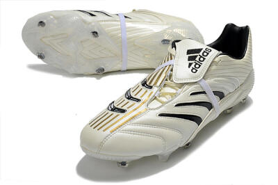Men's Adidas Predator Absolute 20 FG Firm Ground Low-Tops Football Boots - White/Black