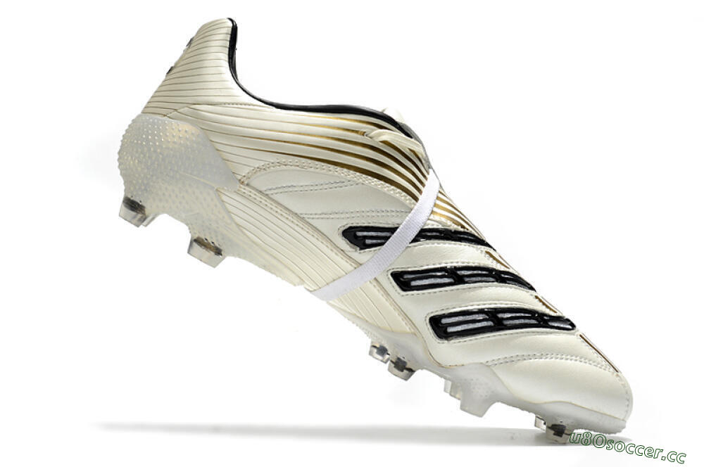 Men's Adidas Predator Absolute 20 FG Firm Ground Low-Tops Football Boots - White/Black 4