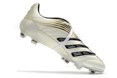 Men's Adidas Predator Absolute 20 FG Firm Ground Low-Tops Football Boots - White/Black