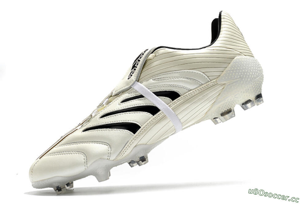 Men's Adidas Predator Absolute 20 FG Firm Ground Low-Tops Football Boots - White/Black 5