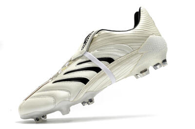 Men's Adidas Predator Absolute 20 FG Firm Ground Low-Tops Football Boots - White/Black