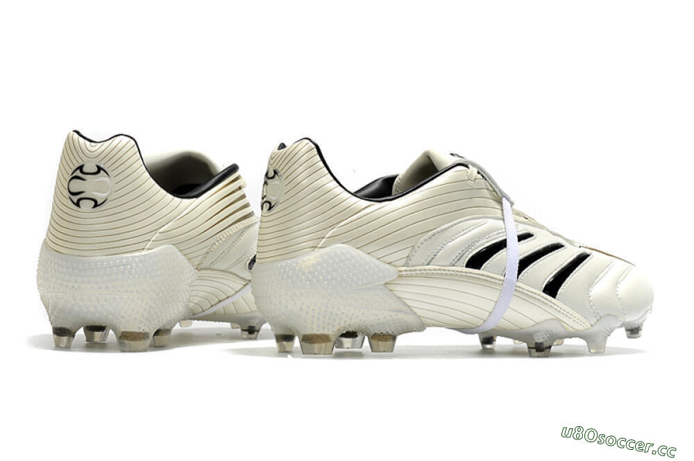 Men's Adidas Predator Absolute 20 FG Firm Ground Low-Tops Football Boots - White/Black 6