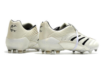 Men's Adidas Predator Absolute 20 FG Firm Ground Low-Tops Football Boots - White/Black
