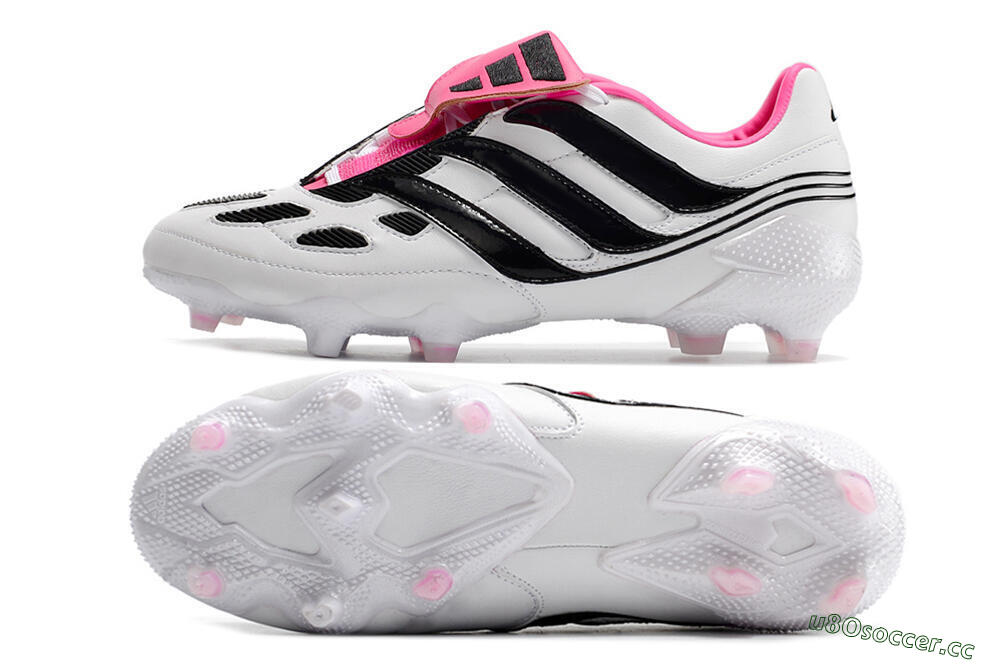 Men's Adidas Predator Precision Archive Pack FG Firm Ground Low-Tops Football Boots - White/Black/Pink 1