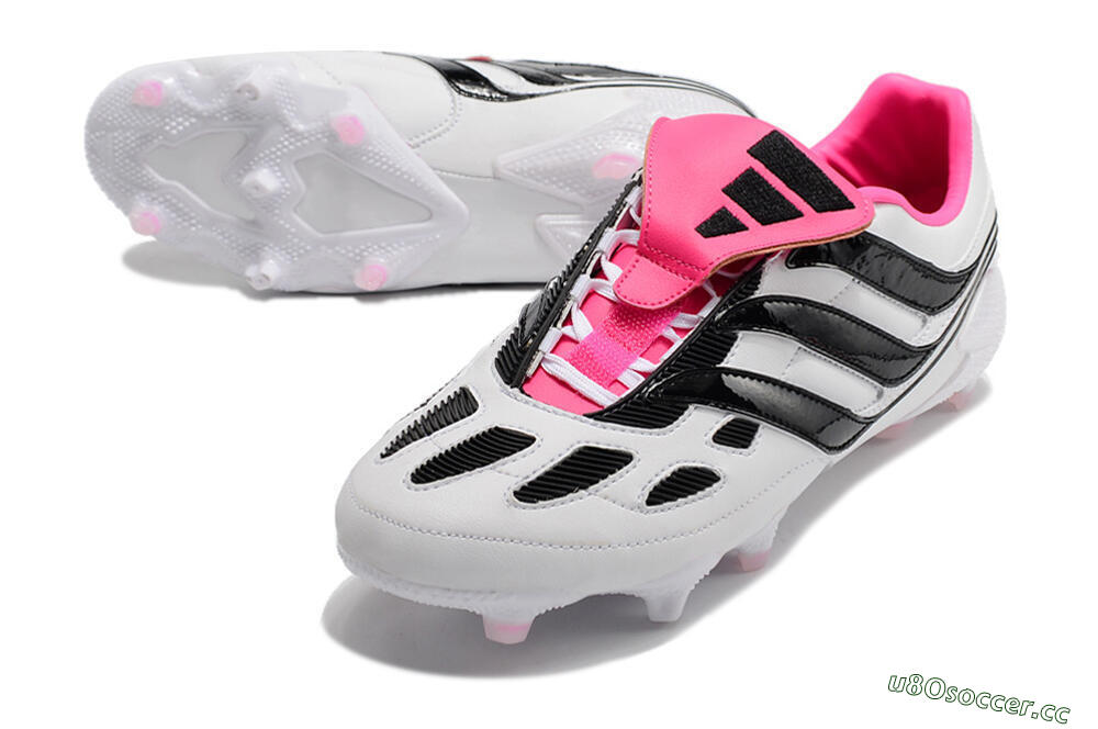 Men's Adidas Predator Precision Archive Pack FG Firm Ground Low-Tops Football Boots - White/Black/Pink 3