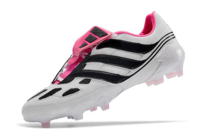 Men's Adidas Predator Precision Archive Pack FG Firm Ground Low-Tops Football Boots - White/Black/Pink