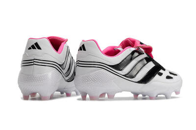 Men's Adidas Predator Precision Archive Pack FG Firm Ground Low-Tops Football Boots - White/Black/Pink