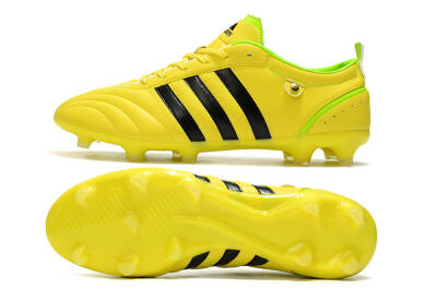 Men's Adidas Adipure FG Firm Ground Low-Tops Football Boots - Yellow/Black