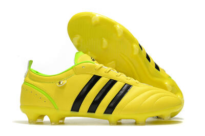 Men's Adidas Adipure FG Firm Ground Low-Tops Football Boots - Yellow/Black