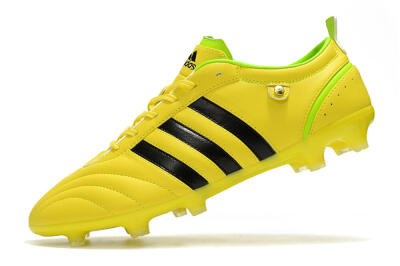Men's Adidas Adipure FG Firm Ground Low-Tops Football Boots - Yellow/Black