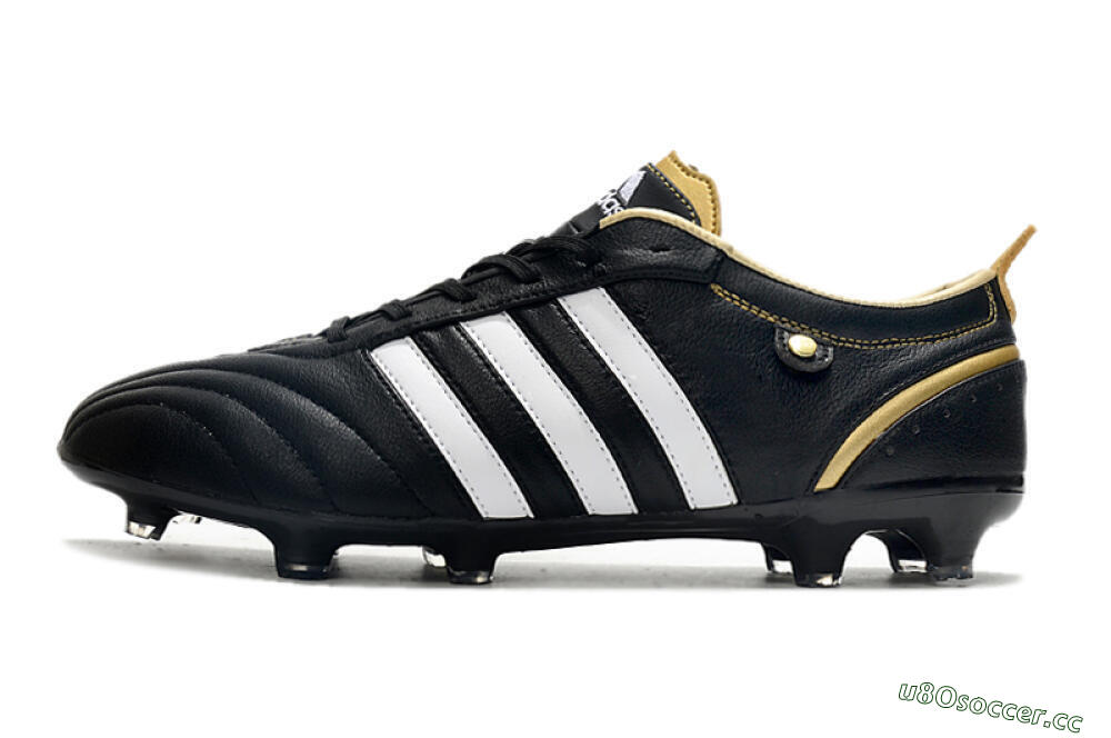 Men's Adidas Adipure FG Firm Ground Low-Tops Football Boots - Black/White 0