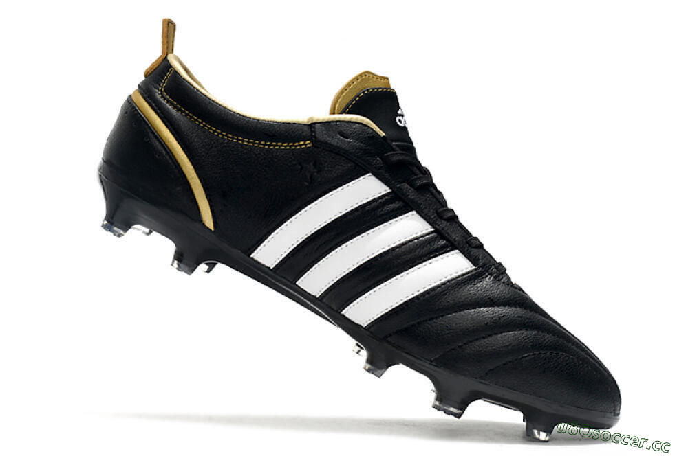 Men's Adidas Adipure FG Firm Ground Low-Tops Football Boots - Black/White 4