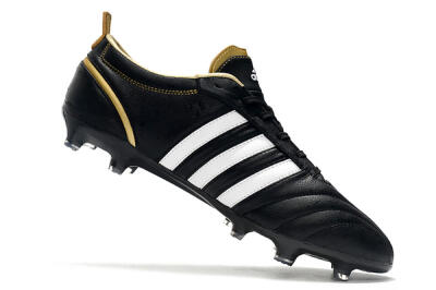 Men's Adidas Adipure FG Firm Ground Low-Tops Football Boots - Black/White