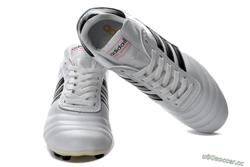 Men's Adidas Copa Mundial Made in Germany FG Firm Ground Low-Tops Football Boots - White/Black 4