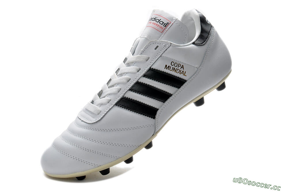 Men's Adidas Copa Mundial Made in Germany FG Firm Ground Low-Tops Football Boots - White/Black 9