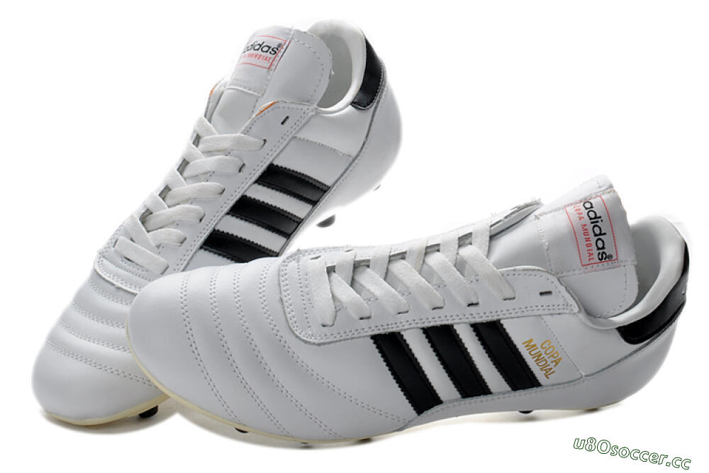 Men's Adidas Copa Mundial Made in Germany FG Firm Ground Low-Tops Football Boots - White/Black 0