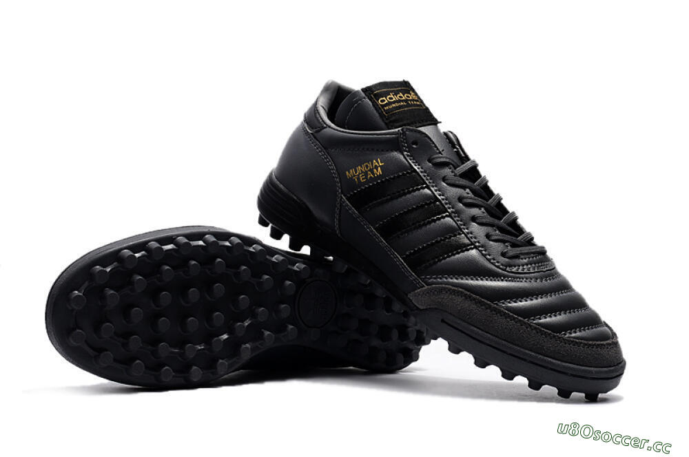 Men's Adidas Copa Mundial Team Astro TF Artificial Turf Low-Tops Football Shoes - Black/Gold 4