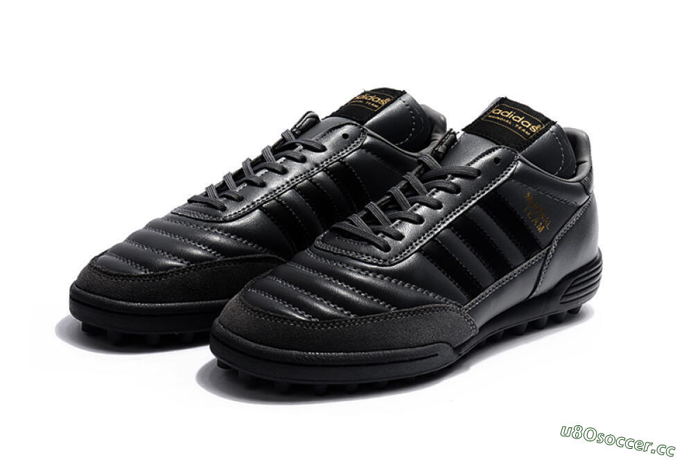 Men's Adidas Copa Mundial Team Astro TF Artificial Turf Low-Tops Football Shoes - Black/Gold 5