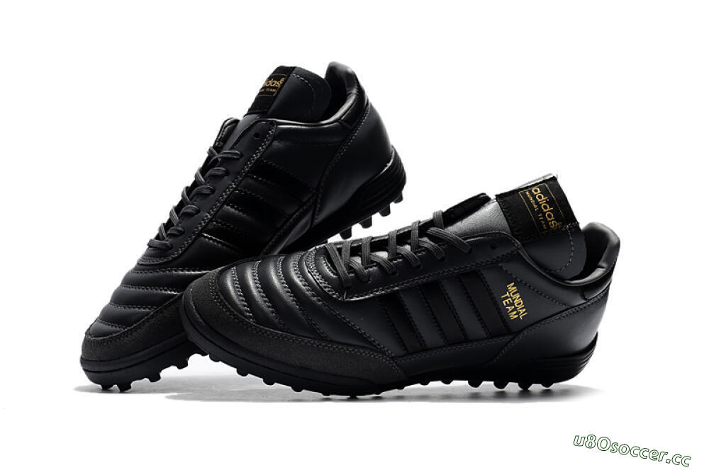 Men's Adidas Copa Mundial Team Astro TF Artificial Turf Low-Tops Football Shoes - Black/Gold 6