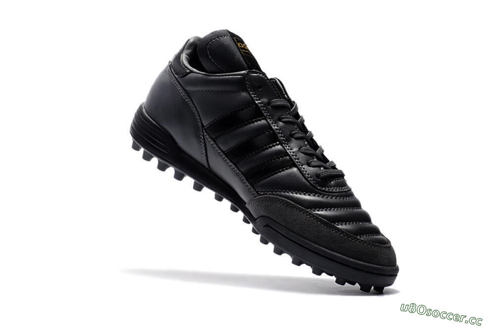Men's Adidas Copa Mundial Team Astro TF Artificial Turf Low-Tops Football Shoes - Black/Gold 7