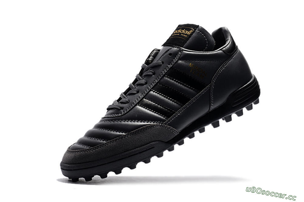 Men's Adidas Copa Mundial Team Astro TF Artificial Turf Low-Tops Football Shoes - Black/Gold 8