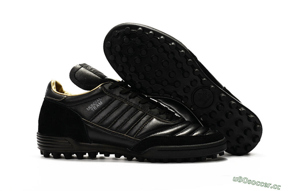 Men's Adidas Copa Mundial Team Astro TF Artificial Turf Low-Tops Football Shoes - Black/White 2