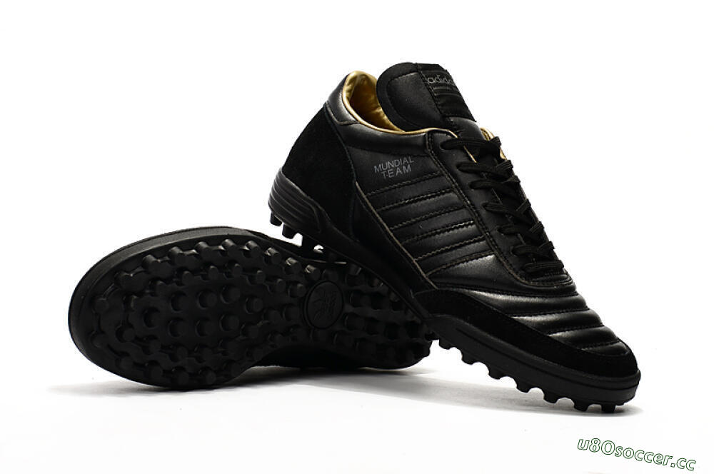 Men's Adidas Copa Mundial Team Astro TF Artificial Turf Low-Tops Football Shoes - Black/White 4