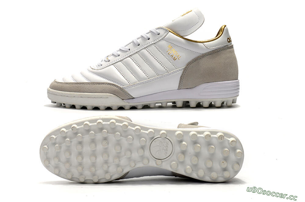 Men's Adidas Copa Mundial Team Modern Craft TF Artificial Turf Low-Tops Football Shoes - White/Gold/Grey 1