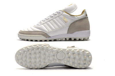 Men's Adidas Copa Mundial Team Modern Craft TF Artificial Turf Low-Tops Football Shoes - White/Gold/Grey