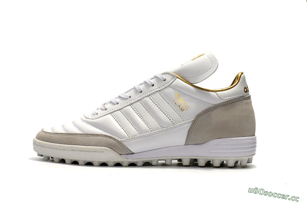 Men's Adidas Copa Mundial Team Modern Craft TF Artificial Turf Low-Tops Football Shoes - White/Gold/Grey 0