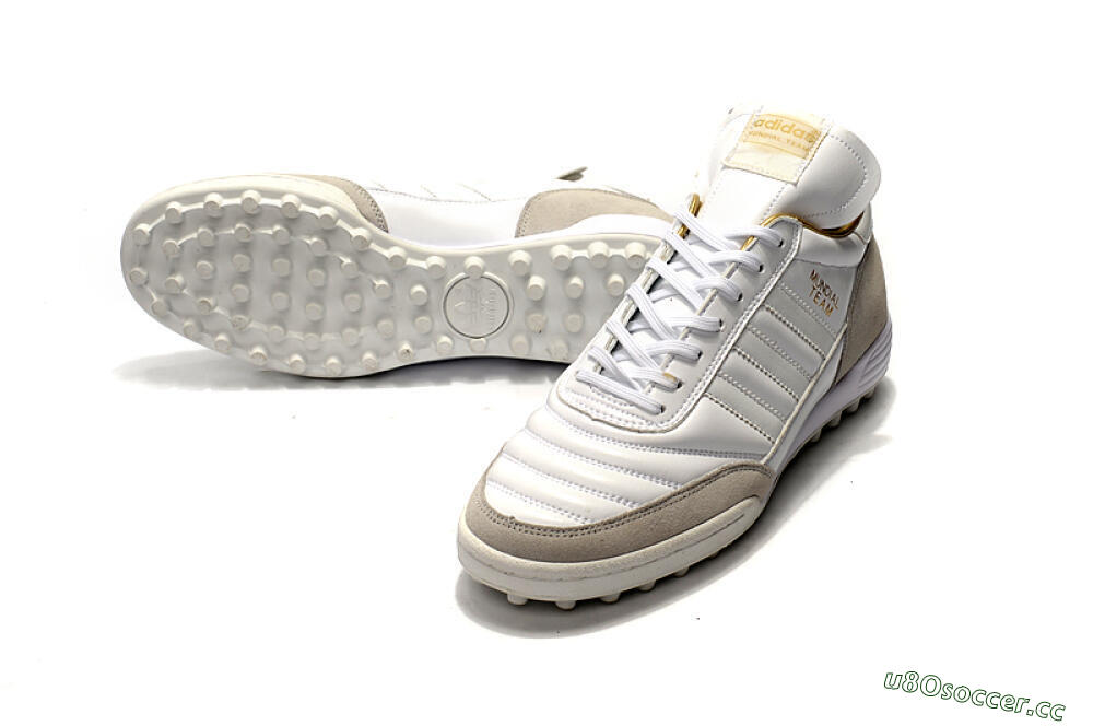 Men's Adidas Copa Mundial Team Modern Craft TF Artificial Turf Low-Tops Football Shoes - White/Gold/Grey 3