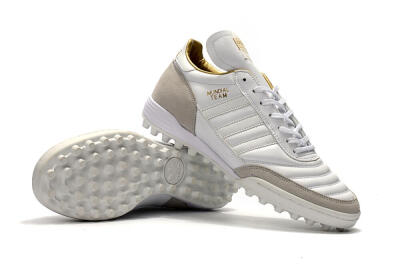Men's Adidas Copa Mundial Team Modern Craft TF Artificial Turf Low-Tops Football Shoes - White/Gold/Grey
