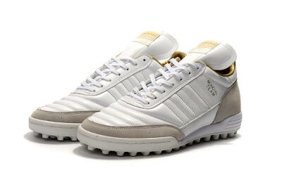 Men's Adidas Copa Mundial Team Modern Craft TF Artificial Turf Low-Tops Football Shoes - White/Gold/Grey