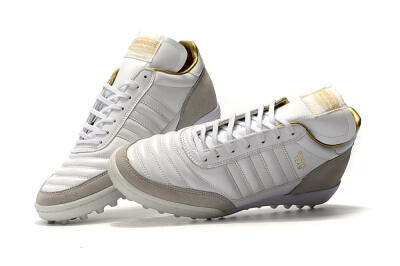 Men's Adidas Copa Mundial Team Modern Craft TF Artificial Turf Low-Tops Football Shoes - White/Gold/Grey