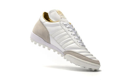 Men's Adidas Copa Mundial Team Modern Craft TF Artificial Turf Low-Tops Football Shoes - White/Gold/Grey