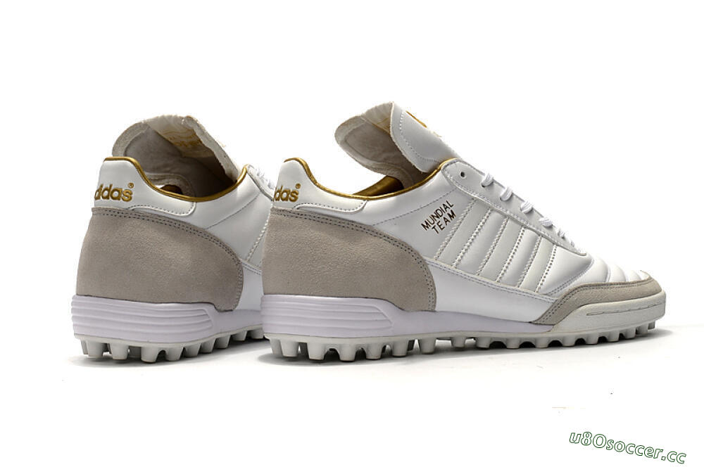 Men's Adidas Copa Mundial Team Modern Craft TF Artificial Turf Low-Tops Football Shoes - White/Gold/Grey 9