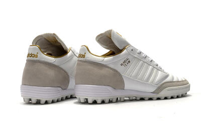 Men's Adidas Copa Mundial Team Modern Craft TF Artificial Turf Low-Tops Football Shoes - White/Gold/Grey