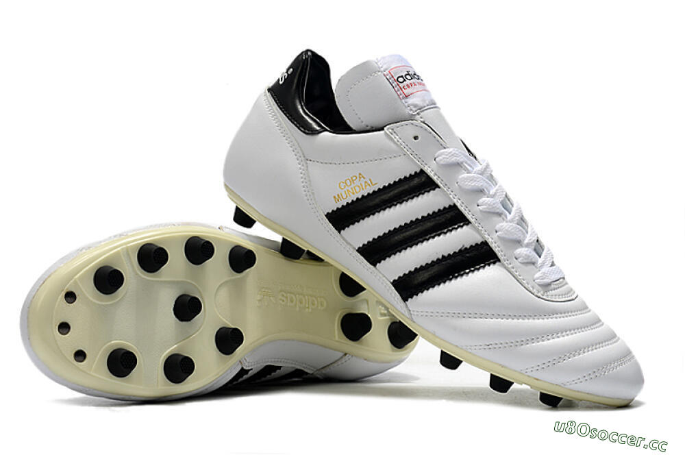 Men's Adidas Copa Mundial Made in Germany FG Firm Ground Low-Tops Football Boots - White/Black 1