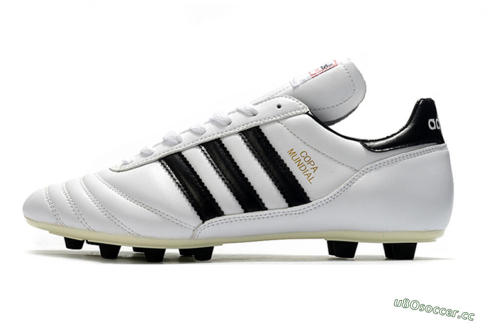 Men's Adidas Copa Mundial Made in Germany FG Firm Ground Low-Tops Football Boots - White/Black 0