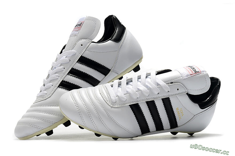 Men's Adidas Copa Mundial Made in Germany FG Firm Ground Low-Tops Football Boots - White/Black 3