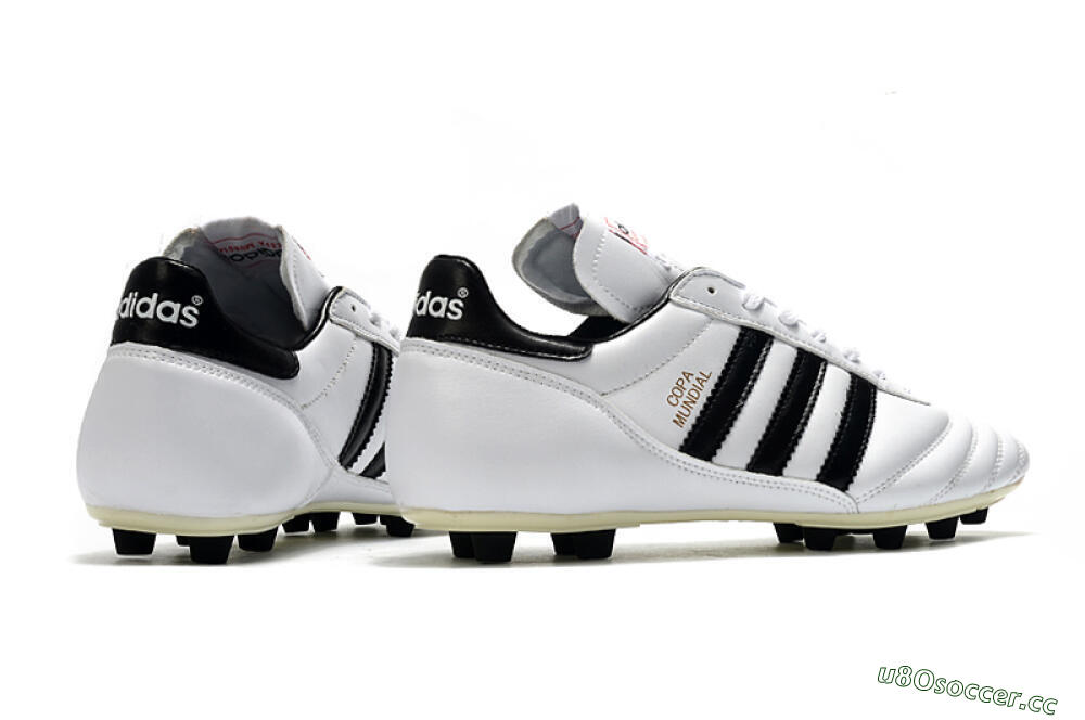 Men's Adidas Copa Mundial Made in Germany FG Firm Ground Low-Tops Football Boots - White/Black 4