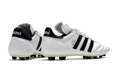 Men's Adidas Copa Mundial Made in Germany FG Firm Ground Low-Tops Football Boots - White/Black