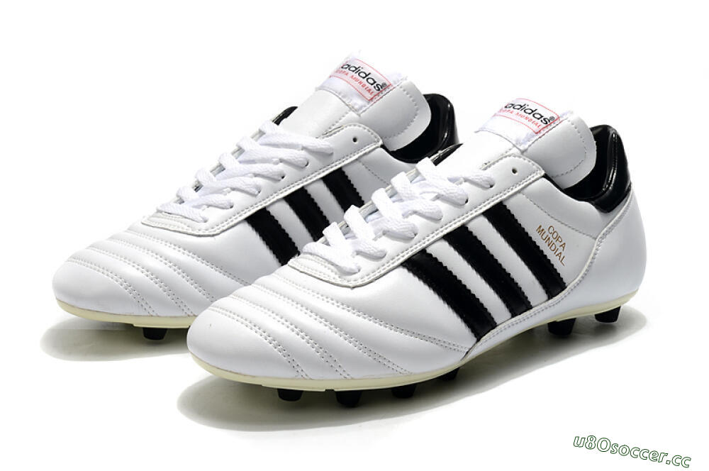 Men's Adidas Copa Mundial Made in Germany FG Firm Ground Low-Tops Football Boots - White/Black 5