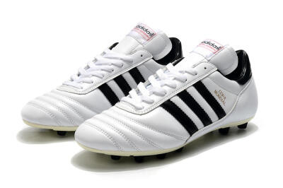 Men's Adidas Copa Mundial Made in Germany FG Firm Ground Low-Tops Football Boots - White/Black