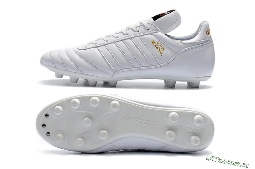 Men's Adidas Copa Mundial Made in Germany FG Firm Ground Low-Tops Football Boots - White/Gold 1