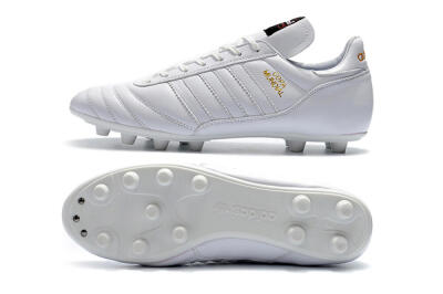 Men's Adidas Copa Mundial Made in Germany FG Firm Ground Low-Tops Football Boots - White/Gold