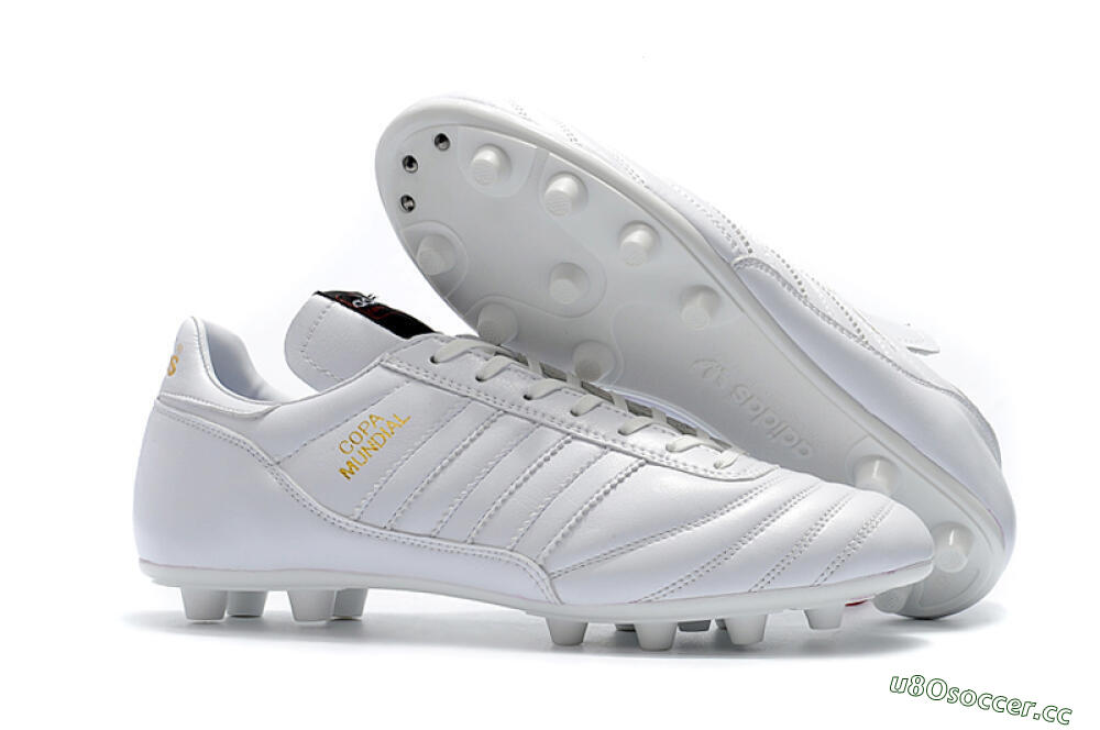 Men's Adidas Copa Mundial Made in Germany FG Firm Ground Low-Tops Football Boots - White/Gold 2